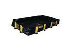 Justrite - Bac de rétention pliable QuickBerm Rigid-Lock - 890L Noir - Vinyle, Résistant aux produits chimiques