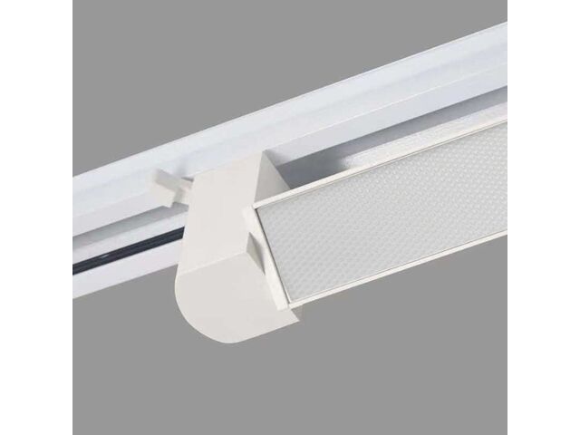Éclairage sur Rail Linéaire Opaque Monophasé 20W 35cm Blanc - Blanc Chaud 2300K - 3500K