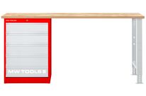 Établi modulaire Rubberwood avec armoire à tiroirs 5T 2000 mm MW Tools MOD20LP5R2