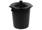 Manutan Expert - Poubelle de rue noire 80L - Polyéthylène haute densité - Usage extérieur et collectivités - Garantie 10 ans