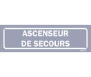 Panneau ascenseur de secours - Fond gris