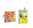 Cadre Clic-Clac LED Lumineux Double Face A4 Suspendu