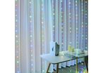 Rideau lumineux 600LED IP44 10M 8modes avec timer - câble transparent - MultiCouleur