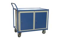 Desserte mobile plateau bois à 1 ou 2 tiroirs