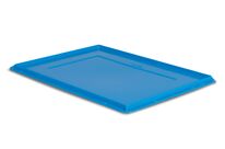 Couvercle Bleu Turquoise pour caisse plastique Athéna L.400 x P.300 mm