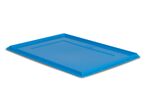 Couvercle Bleu Turquoise pour caisse plastique Athéna L.400 x P.300 mm