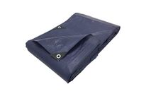 Manutan Expert - Bâche de Protection Temporaire Polyéthylène Bleu 5.91 x 4.91 m - 150 g/m² - Résistante - Idéale Palettisation