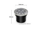 Spot LED Extérieur Encastrable IP67 24V Sol 9W 45° - Blanc Neutre 4000K - 5500K