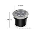 Spot LED Extérieur Encastrable IP67 24V Sol 9W 45° - Blanc Neutre 4000K - 5500K