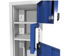 Armoire vestiaire en acier avec prise électrique et 3 serrures | Akaze