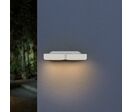 Applique murale LED 2x6W IP54 Orientable - Blanc Neutre 4000K - 5500K / Blanc