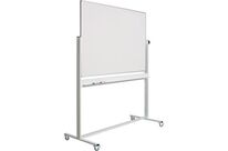 Smit Visual - Tableau blanc pivotant magnétique émaillé 100x200 cm - 2 faces, mobile, Lean Management