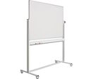 Smit Visual - Tableau blanc pivotant magnétique émaillé 100x200 cm - 2 faces, mobile, Lean Management