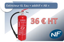 Extincteur à eau pulverisée + additif 6L NF