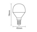 Ampoule E14 LED 4W 220V G45 240° - Blanc Froid 6000K - 8000K