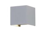 Applique Murale Design LED 12W IP54 Carré - Blanc Chaud 2300K - 3500K / Gris