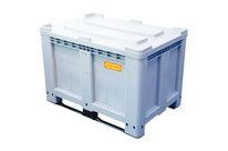 Cemo - Collecteur à batterie 525 L Gris - Ouverture à pédale - Plastique Polyéthylène - Charge 600 kg - Garantie 3 ans