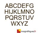Lettres magnétique découpée hauteur 5 cm - Caoutchouc brut | ALPHAM5
