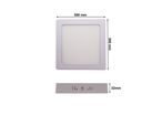 Plafonnier LED Carré 24W BLANC CCT