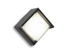 Applique Murale LED 15W Noire Carrée IP65 avec cache - Blanc Froid 6000K - 8000K