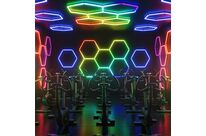 Kit 5 LED Hexagonal RGB 43W 110lm/w - RGB