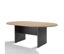 Table de réunion ovale piètement bois