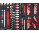 Servante d'atelier complète rouge STARTER 212 outils MW Tools MWE211R