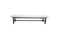 Manutan Expert - Banc Vestiaire PVC Blanc 2150mm - Structure Fer Noir - 10 ans Garantie