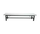 Manutan Expert - Banc Vestiaire PVC Blanc 2150mm - Structure Fer Noir - 10 ans Garantie