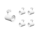 Spot LED sur Rail 30W 80° Compact Monophasé - Blanc Froid 6000K - 8000K / Noir