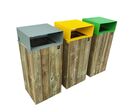 Corbeille en bois pour la collecte des déchets dans lez zones urbaines | WOOD CITY