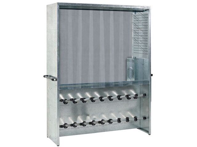 Caray - Vestiaire Séchant Monocase Acier Galvanisé - 2 Compartiments - 1970x1530x500mm - 1600W - Séchage Rapide 4h