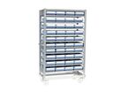 Rack mobile avec bacs de rangement