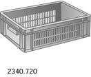 Bac Norme Europe gerbable Série 400 x 300mm Bac ajouré