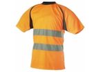 T-shirt orange haute-visibilité. 100% polyester bird-eye. 150 gm2. SUZO