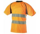 T-shirt orange haute-visibilité. 100% polyester bird-eye. 150 gm2. SUZO