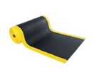 Manutan Expert - Tapis anti-fatigue en rouleau PVC Noir/Jaune 18.3m - Ergonomique, 10 ans garantie