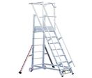 Tubesca-Comabi - Plateforme mobile PIR Aluminium 11 marches - Hauteur travail 4.4m - Charge 150kg - Certifiée Décret 2004-924