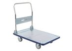Manutan Expert - Chariot Zingué Rabattable 350kg - Acier Galvanisé - 2 Roues Fixes, 2 Pivotantes - Idéal Manutention