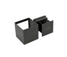 Applique Murale Graphite Grise 12W Double Faisceau IP65 Cube - Blanc Neutre 4000K - 5500K