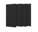 Lot de 4 Panneaux Acoustiques Muraux Bois 240x60x2,2cm - Couleur Noir avec Fond Noir