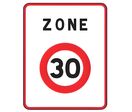 Panneau B30 entrée dans une zone 30 km/h taille 500x650mm