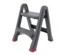 Curver - Marche-pieds Pliable Gris 2 Marches - Charge Max 100kg - Polyéthylène - Accès Sécurisé