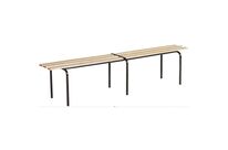 Banc bois empilable 200 cm Hêtre Beige - 6 places - Usage intensif collectivité - Robuste et pratique