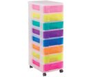 Tour De Rangement 8 Tiroirs 7l Coloris Arc En Ciel