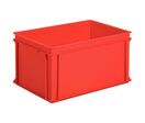 UTZ - Bac norme Europe 60L Rouge - Parois Pleines - Polypropylène - Stockage Robuste