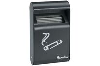 Manutan Expert - Cendrier Mural Extérieur 1.5L Acier Galvanisé Gris Foncé - 10 Ans Garantie