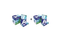 Double A - Papier A4 Blanc 80g/m² - Lot de 2 Boîtes de 2500 Feuilles - Idéal Télétravail