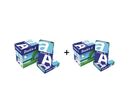 Double A - Papier A4 Blanc 80g/m² - Lot de 2 Boîtes de 2500 Feuilles - Idéal Télétravail