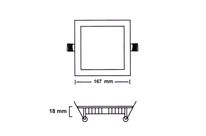 Pack de 10 - Spot LED Extra Plat Carré 12W Blanc CCT - 3000K/4000K/6000K